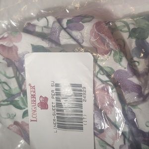 Longaberger Sweet Pea Stand Up Liner NIP